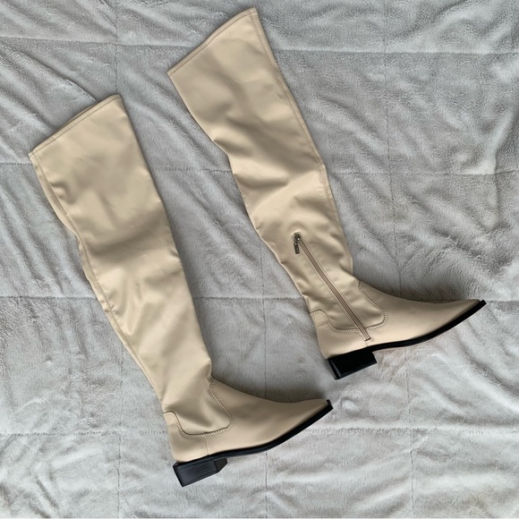 SCHUTZ Cream Over the Knee Boots - Picture 5 of 14